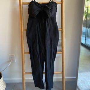 Anthropologie Black Breezy Bow-tie Romper/Jumpsuit in XS